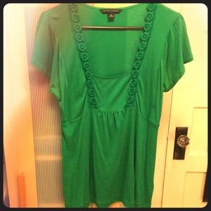 A emerald green Banana Republic shirt